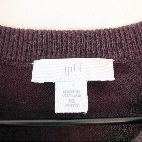 J. Jill Maroon Crewneck Long Sweater Tunic XS Petite - Picture 5 of 7
